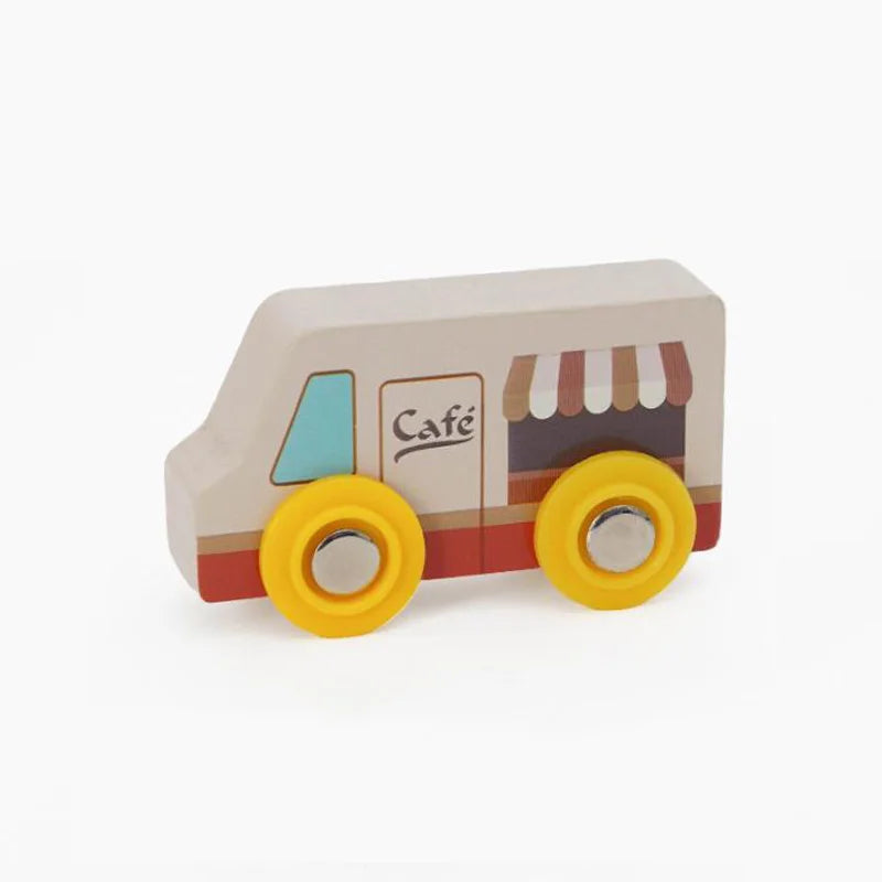 Wooden Car Toys for Toddler Push and Go Vehicle Christmas Birthday Gift for Kids Compatible with All Major Brands Wooden Track