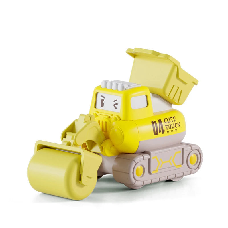 Baby Cartoon Toy Car Mini Press Go Vehicles Inertia Pull Back Cars Montessori Early Education Crawling Toys for Toddlers Boys