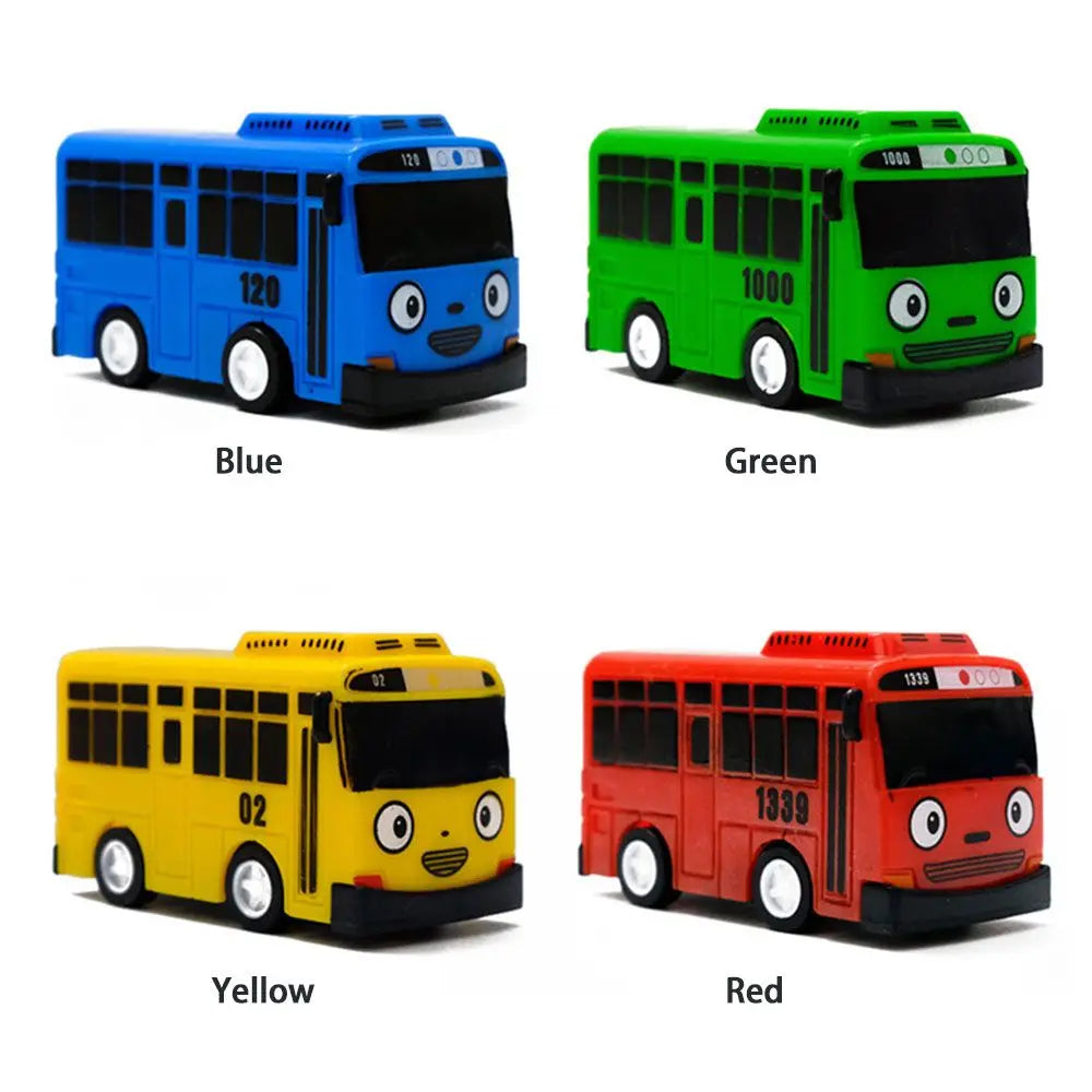 Plastic Little Gifts Children Educational Mini Pull Back Bus Toys TAYO Bus Car Model Buses