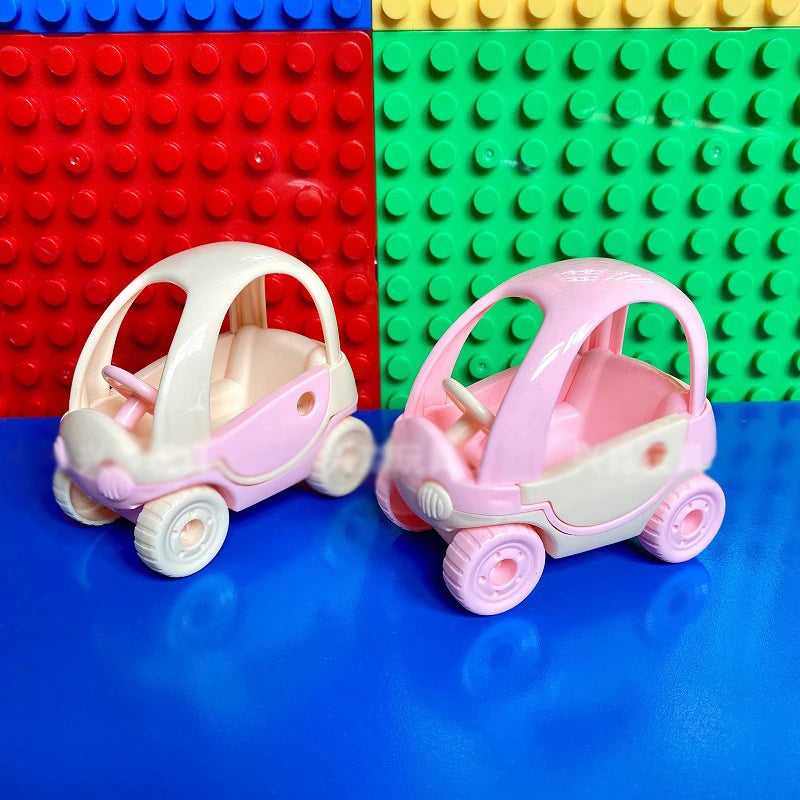 Children's Play House Toys Fashion Toddler Car Golden Turtle Car Princess Car Mini Miniature Kids Toys Accessories Birthday Gift