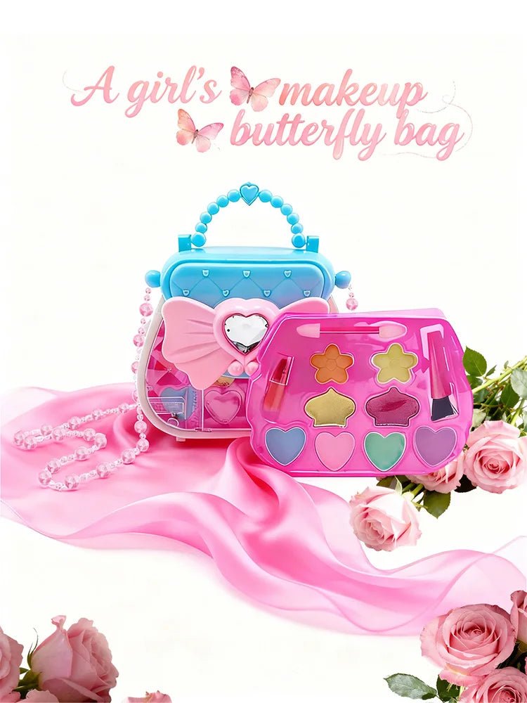 Girls Makeup Toy Cosmetics Box Princess Make-Up Makeup Set Girl Toy Eye Shadow Safety Nontoxic Toy Birthday and Festival Gift