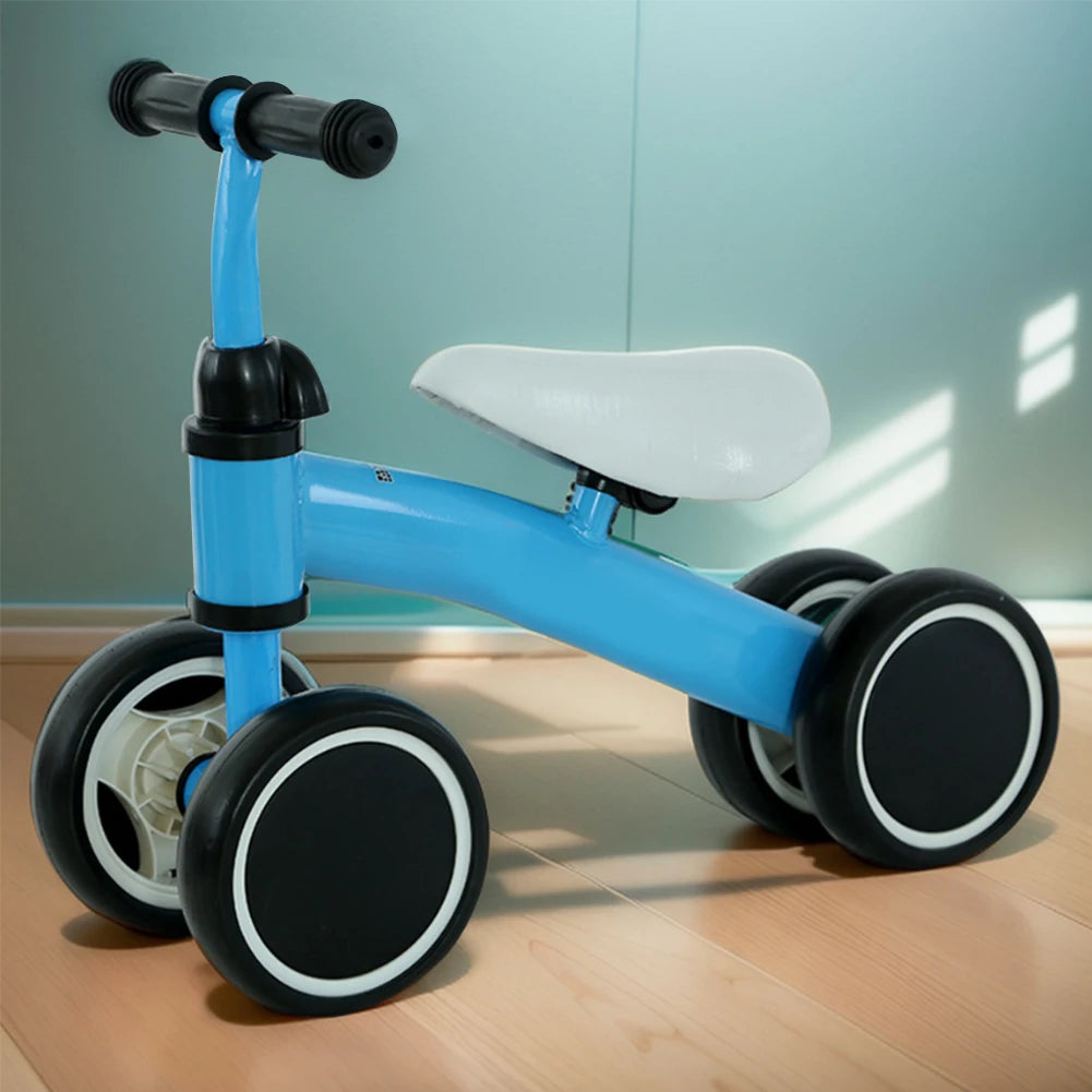 Baby Balance Bike Toddler Balance Bike Ergonomic Seat Baby Walker 4 Wheels No Pedals Riding  for 1-3 Years Old Kids