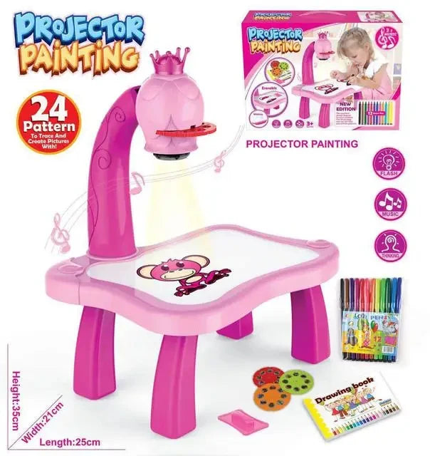 Baby Projection Drawing Board Childrens Early Education Art Drawing Toys Cultivate Kids Interest Study Puzzle Painting Toys Gift