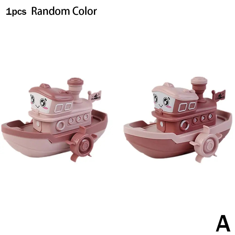  Bath Toy Swimming Water Toys Cartoon Soft Rubber Car Boat Float Squeeze Sound Water Spray Kids Water Play Toys Gifts
