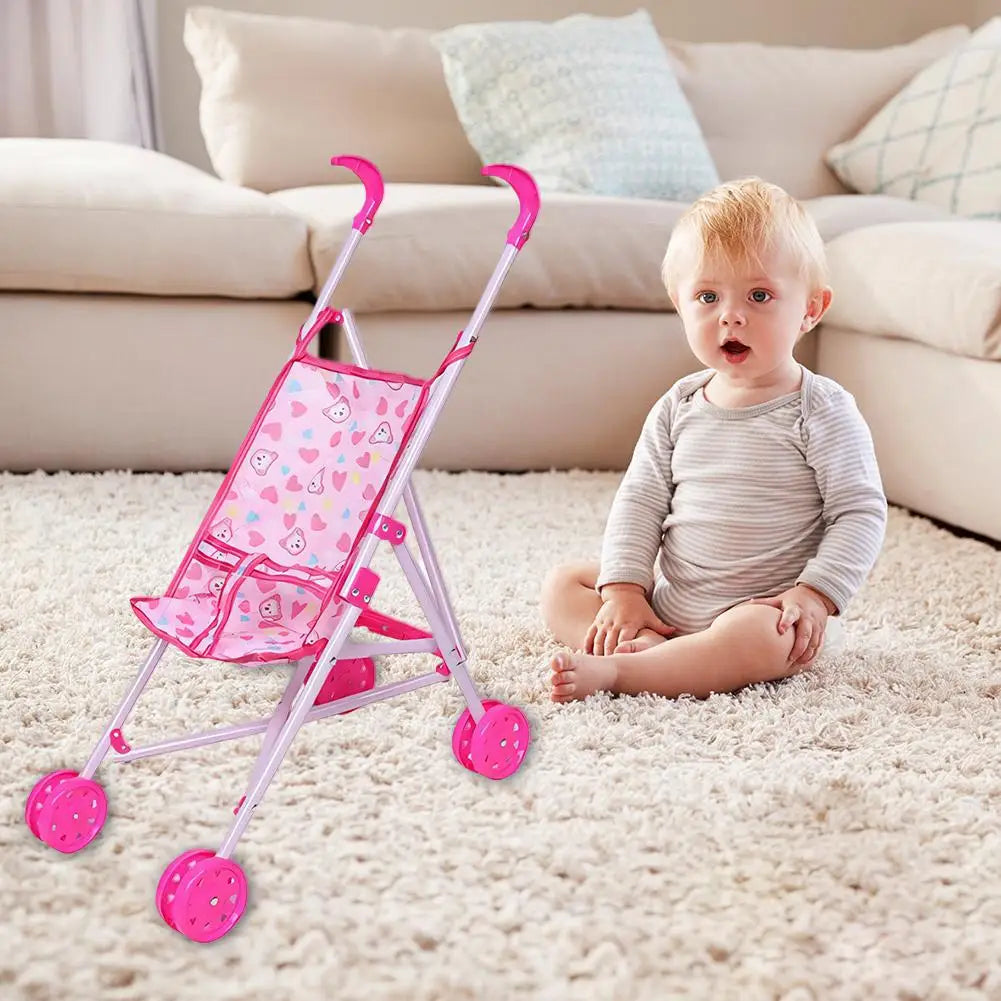 Toys For 1 Year Old Toys For 9 Year Old Boys Pretend Play Foldable Doll Stroller Toddler Learning Toy Girls' Imagination Booster
