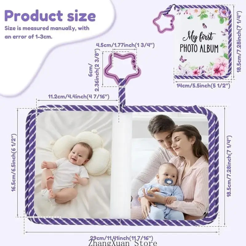 Floral Baby Memory Picture Album Customizable Photo Book For Birth Detail 3XUF