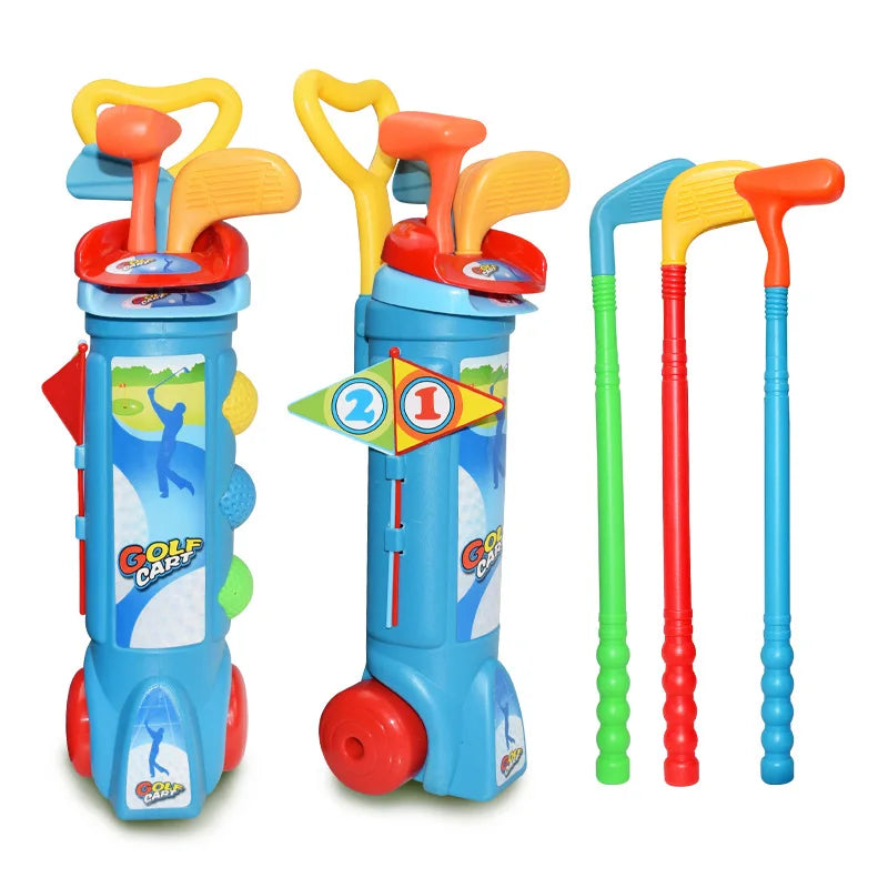 Toddler Golf Set, Children Minigolf Play Sport Game Practice Indoor and Outdoor Sports Fitness Ball Outdoor Toys for Boys Girls