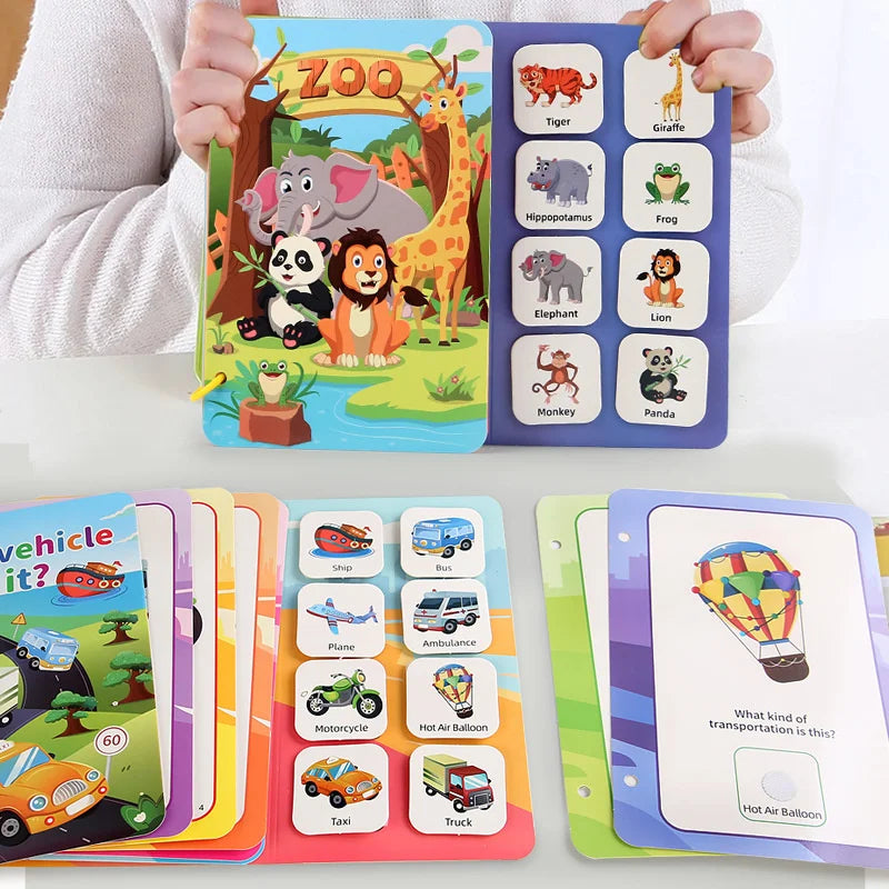 Montessori Baby Busy Book My First Quiet Book Paste Early Learning Education Toy Children Toy Matching Game for Babies 2 3 Year