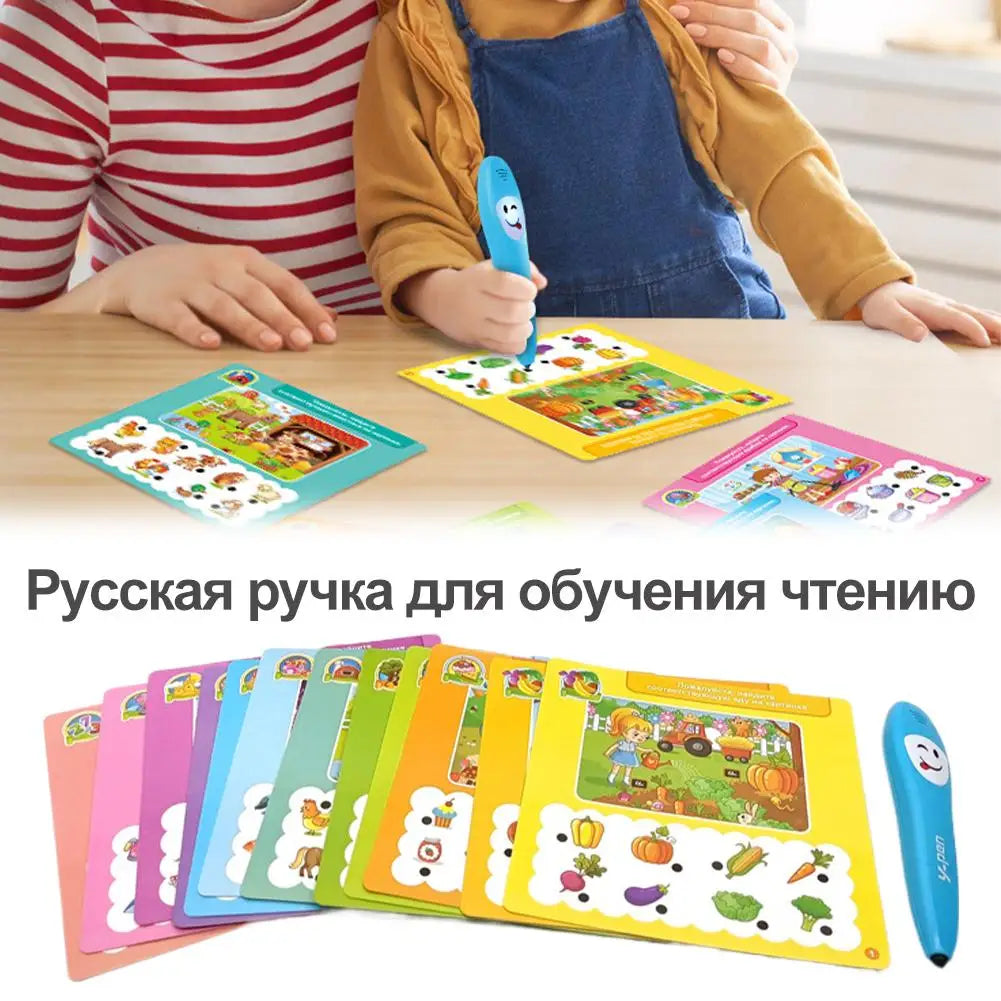 Russian Early Education Intelligent Book Electronic Children Talking and Reading Pen Toy Learning Book Pen for Kids Toys