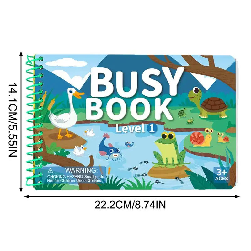 Interactive Kids Busy Book with 4 Cartoon Themes Ideal for Travel and DIY Sticker Play