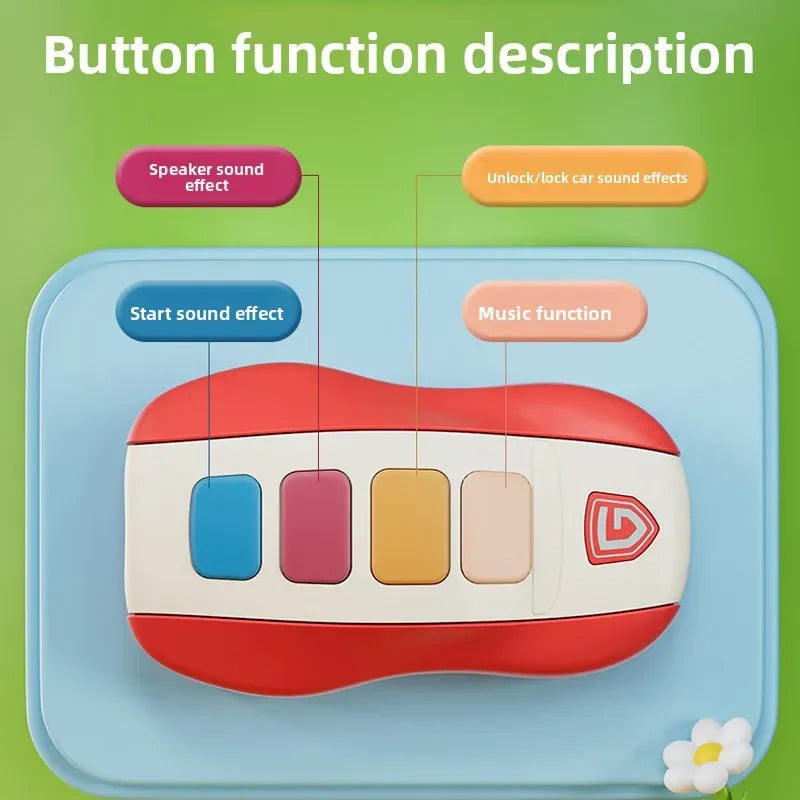 Musical Car Key Baby Toy with Smart Remote Voice Sounds Pretend Play Learning Singing Gift