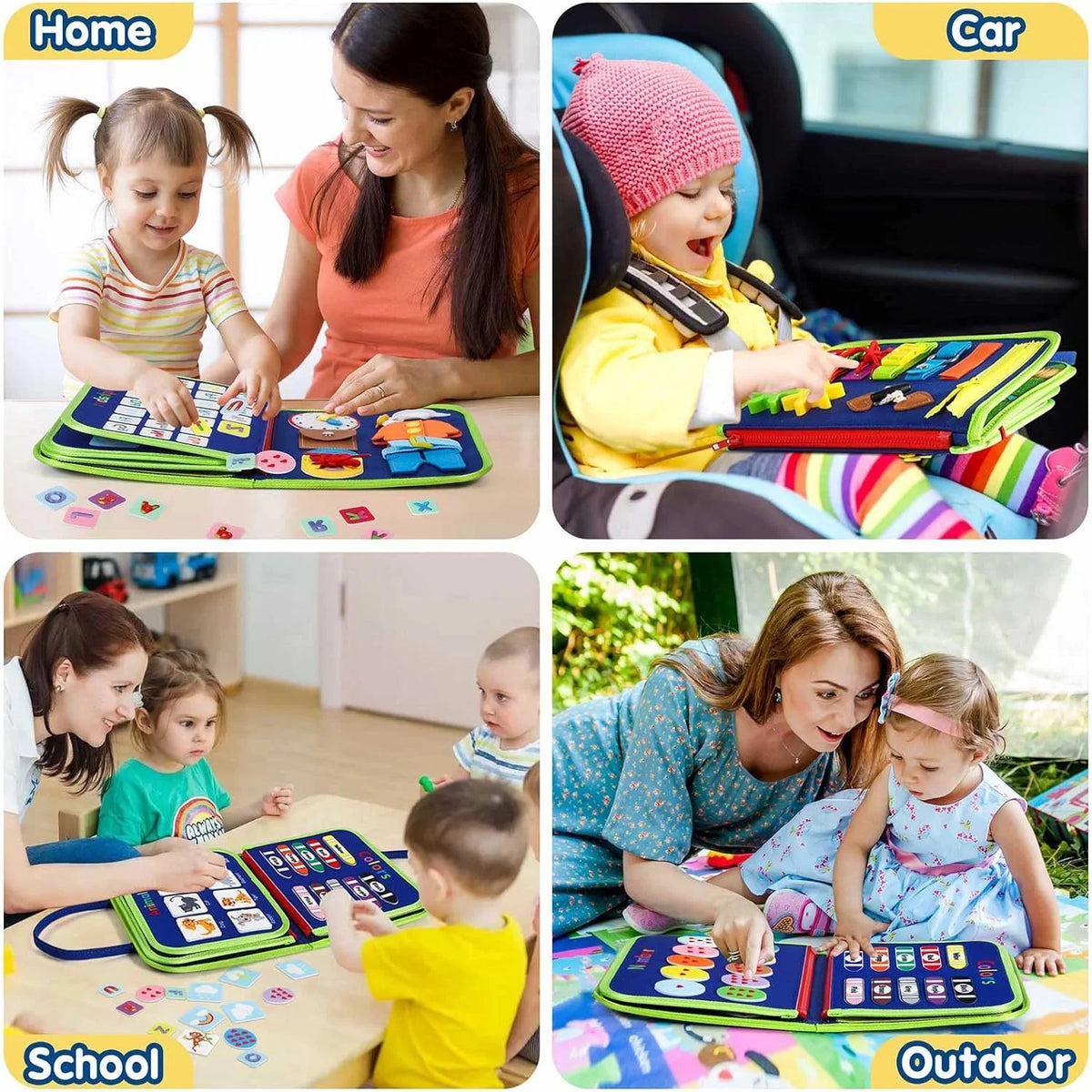 New felt busy board children's early education intelligence learning board toy quiet book Montessori early number busy board