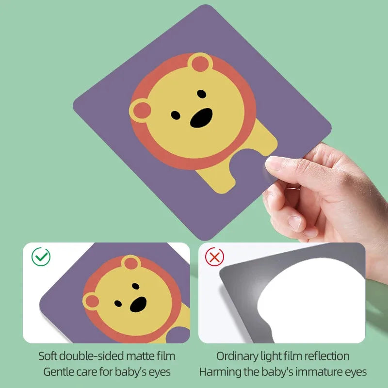 Black & White Baby Cards - High Contrast Visual Stimulation, Early Sensory Cognitive Toy for 0-36 Months