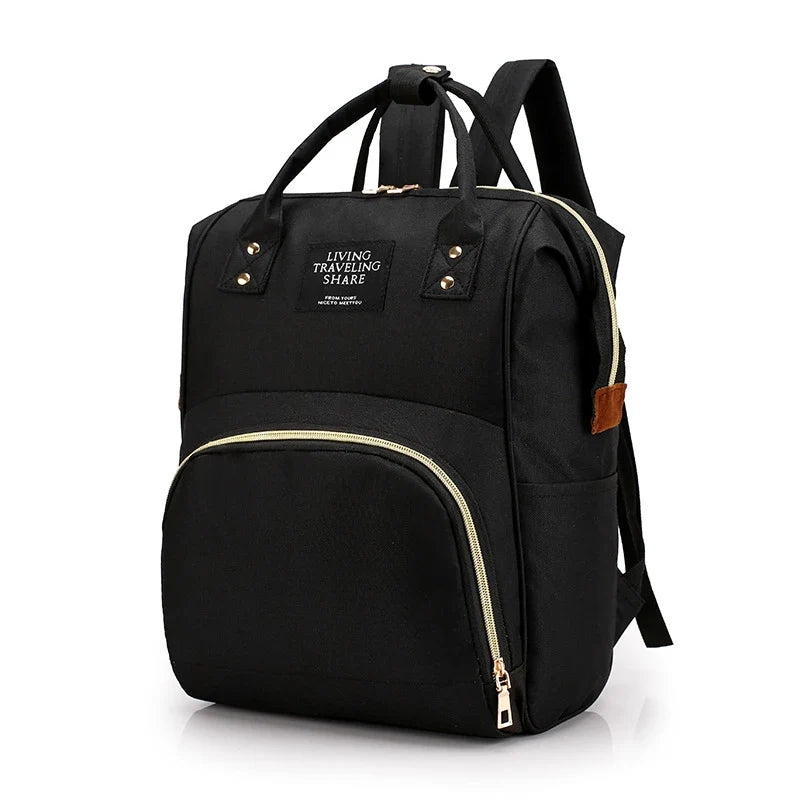 Large Capacity Canvas Mummy Bag Multifunctional Baby Bottle Thermal Insulation Travel Storage Bag Fashion Mummy Bag Hanging Bag