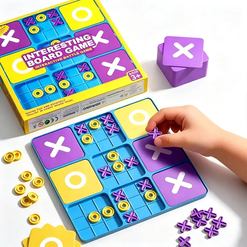 Classic Tic Tac Toe Strategy Board Games Family Interactive Entertainment Party Favors Educational Toys For Kids & Adults Fun
