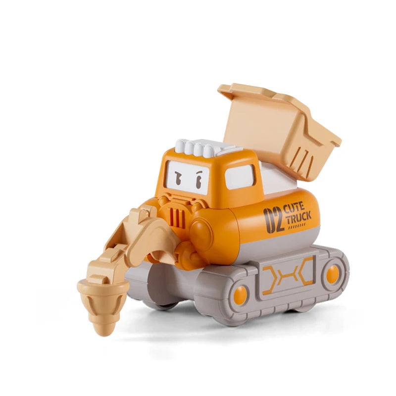Baby Cartoon Toy Car Mini Press Go Vehicles Inertia Pull Back Cars Montessori Early Education Crawling Toys for Toddlers Boys