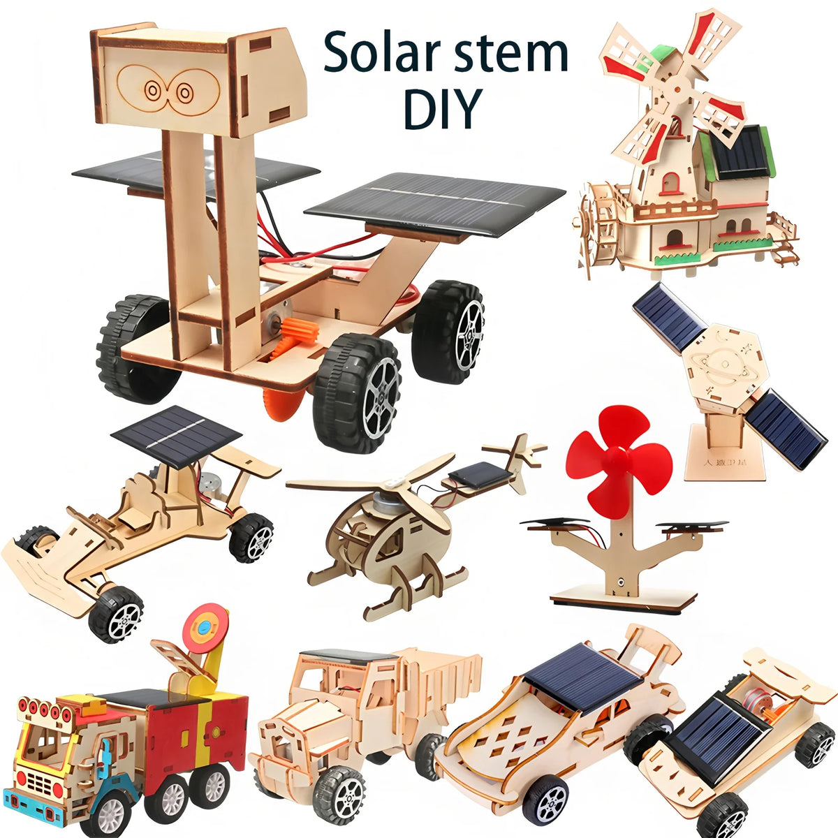Diy Toys for Children's Science and Education Experiments, Hand-Assembled Models, 3D Wooden Puzzles, Science and Education Toys