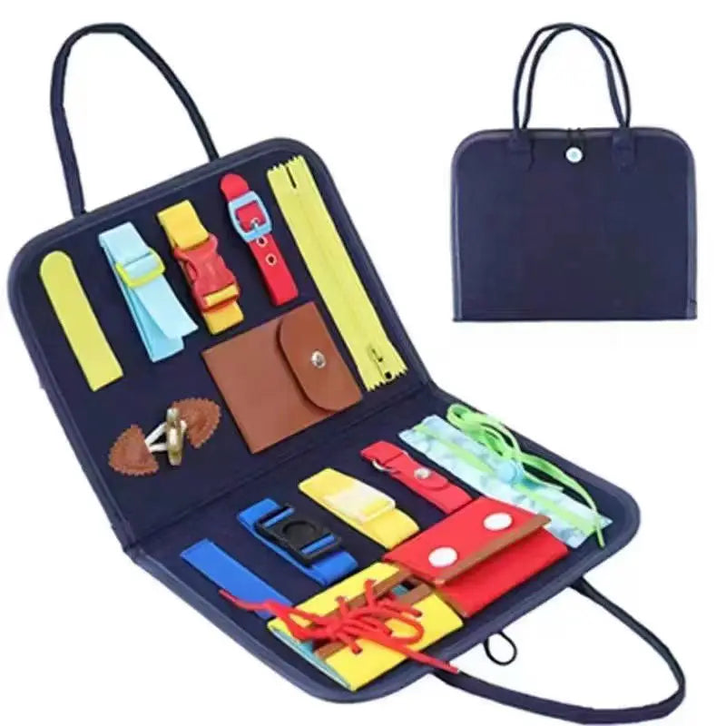 Montessori Busy Board Travel Sensory Book Educational Activities for Learning Fine Motor Skills Best Gifts Teenager Boys Girls
