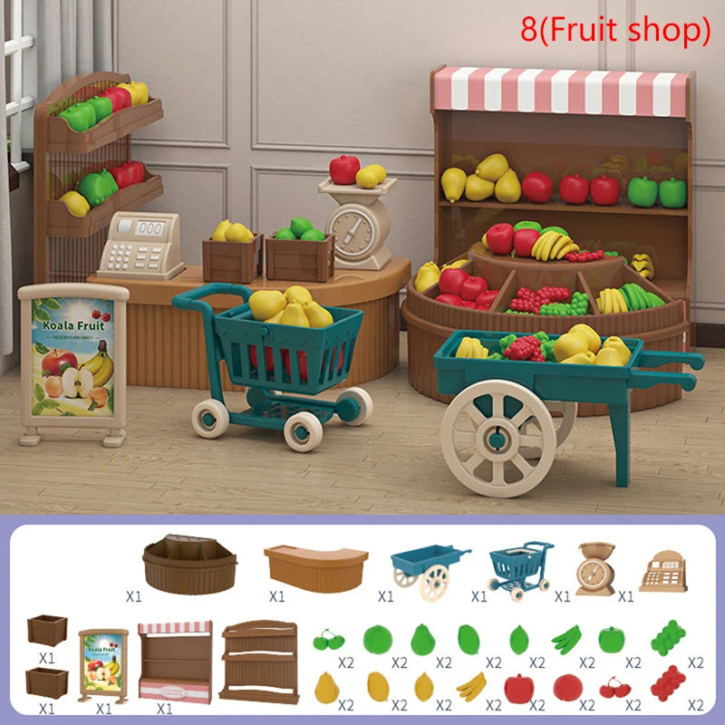 1 Set Dollhouse Furniture Miniature Toy For Dolls Kids Children House Play Toy Mini Furniture Doll Toys Boys Girls Gifts