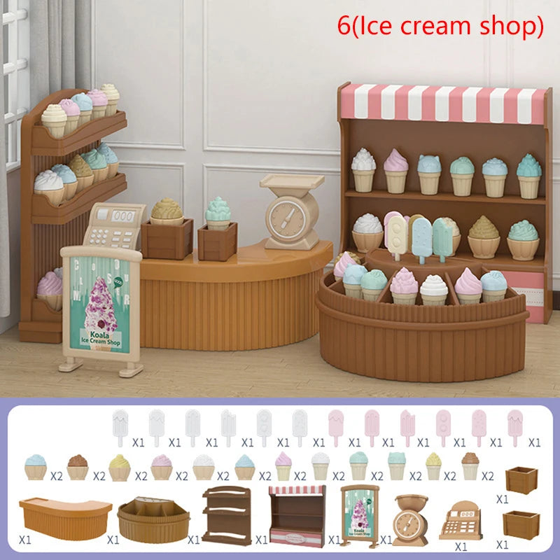 1 Set Dollhouse Furniture Miniature Toy For Dolls Kids Children House Play Toy Mini Furniture Doll Toys Boys Girls Gifts