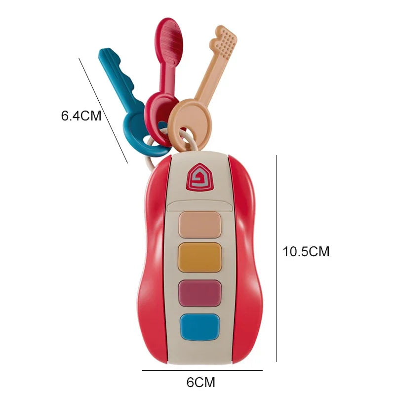 Musical Car Key Baby Toy with Smart Remote Voice Sounds Pretend Play Learning Singing Gift