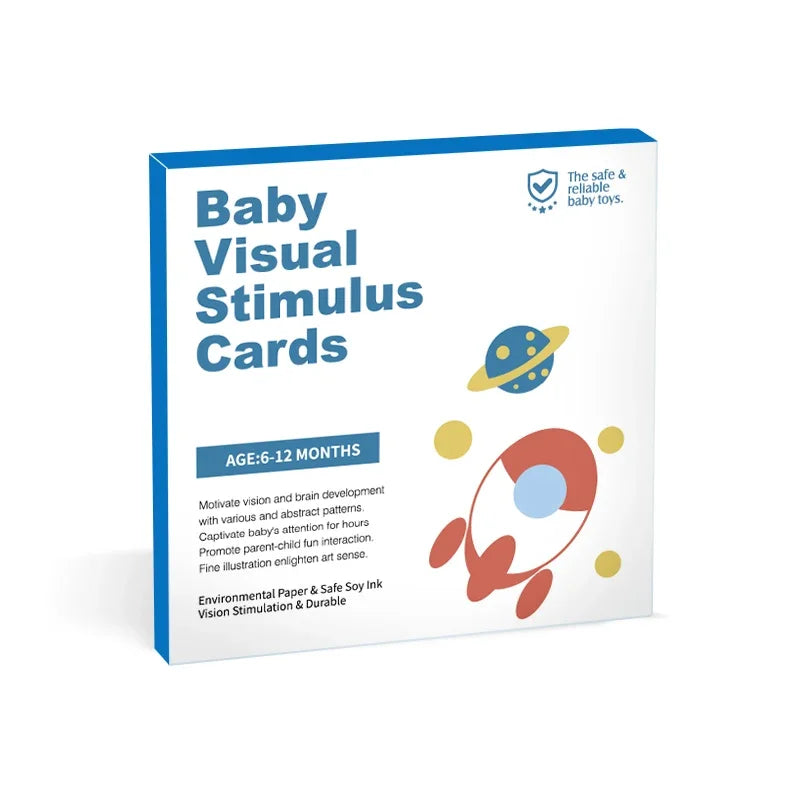 Black & White Baby Cards - High Contrast Visual Stimulation, Early Sensory Cognitive Toy for 0-36 Months