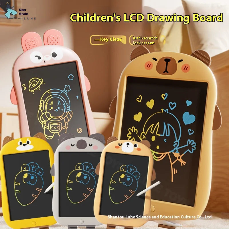Children's Early Education 12 Inch LCD Drawing Board Toy, Baby Graffiti Handwriting Board, Charging Puzzle, Birthday Gift
