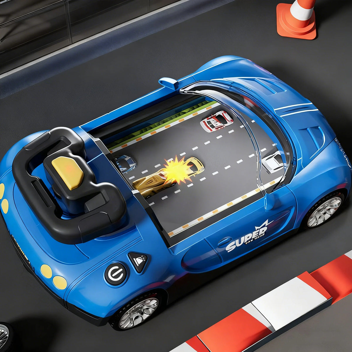 Kids Simulation Driving Game Racing Adventure Sports Car Toy Interactive Educational Obstacle Course Toys for Boys Gift