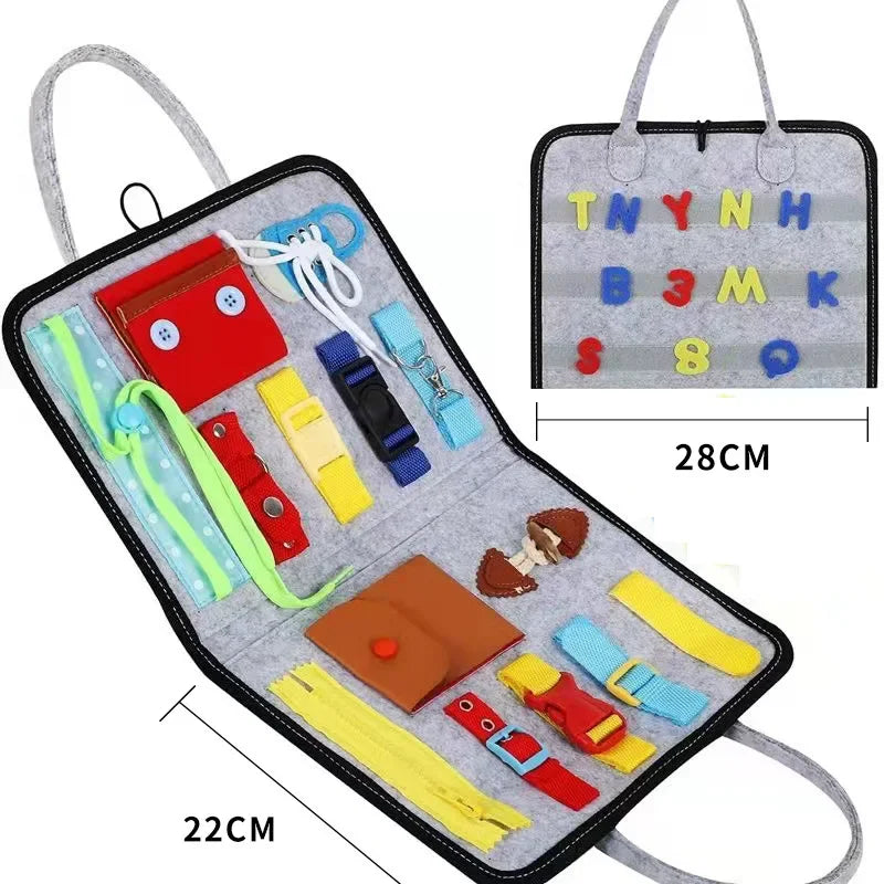 New Montessori Kids Travel Toy Felt Activity Quiet Books Busy Board Activity Educational Sensory Learning Book for Kids Gifts