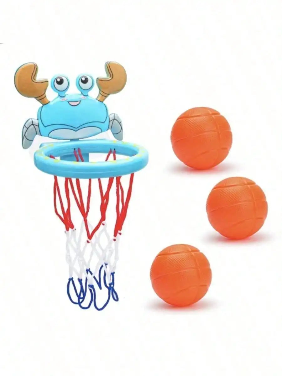 Baby Bath Toy Toddler Boy Water Toys Bathroom Bathtub Shooting Basketball Hoop with 3 Balls Dinosaur Kids Outdoor Play Set Cute