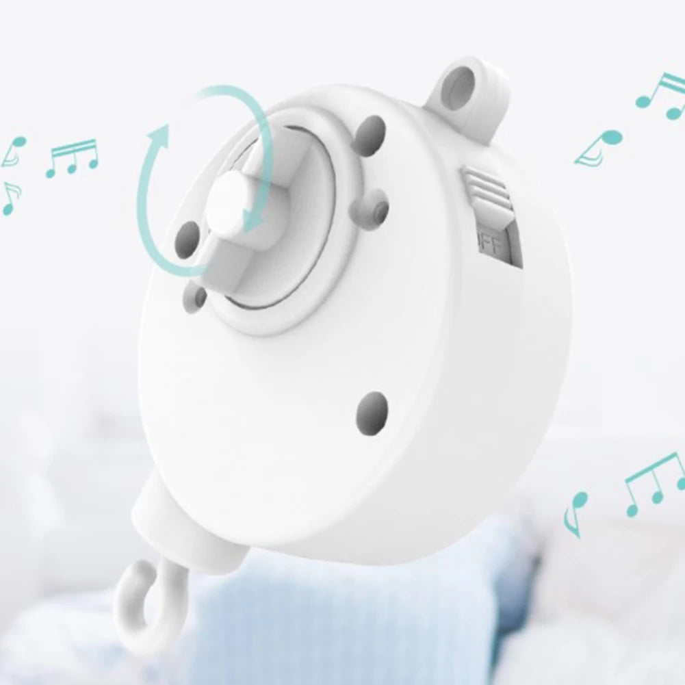 Infant Bell Rotary Wind-up Music Box Baby Mobile Crib Bed Bell Toy Windup Movement Music Box Machine Nursery Decoration