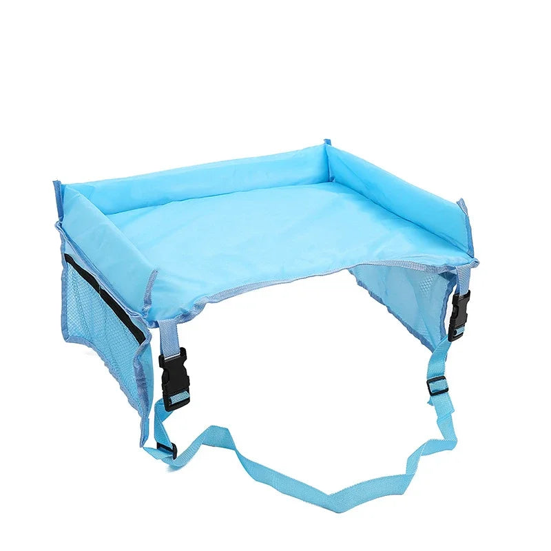 Car Seat Travel Tray Safety Seat Play Table Organizer Storage Snacks Toys Cup Holder Waterproof For Baby Children Kids Stroller