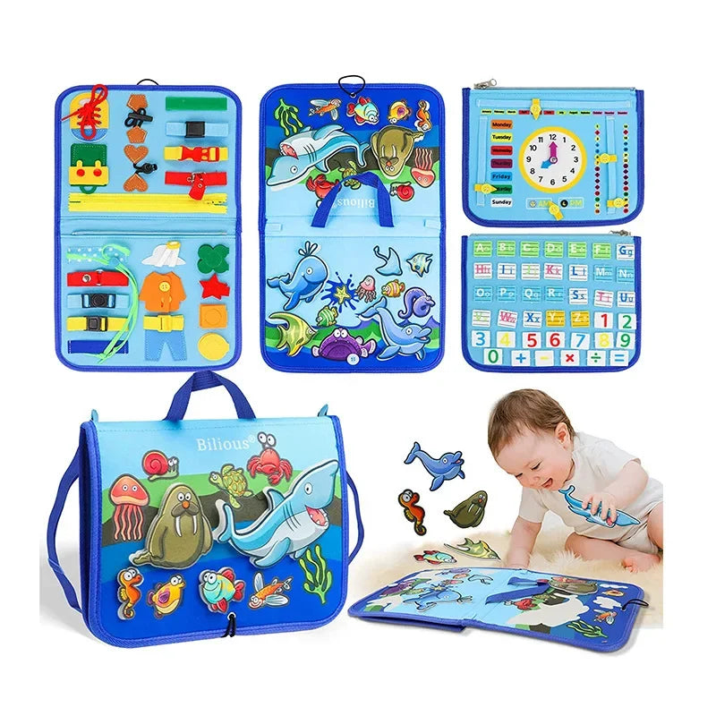 New Montessori Kids Travel Toy Felt Activity Quiet Books Busy Board Activity Educational Sensory Learning Book for Kids Gifts