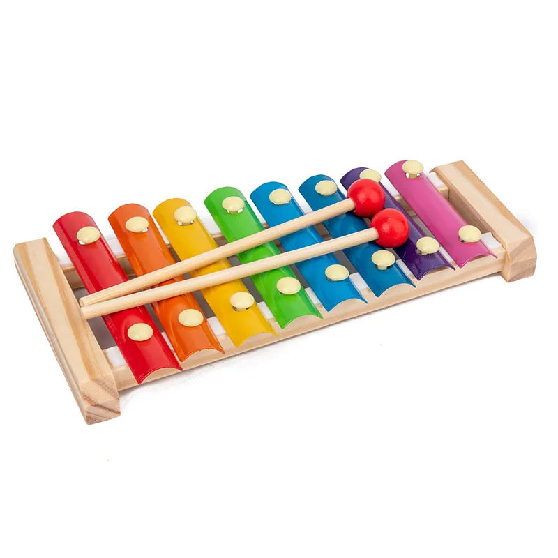 Funny Kids Montessori Wooden Toys Macaron Blocks Learning Toy Baby Music Rattles Graphic Colorful Wooden Blocks Educational Toys