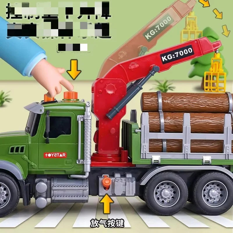 B456 Boy's Toy Car A super-large Wood Transport Vehicle Model Toy ABS Material Engineering Vehicle