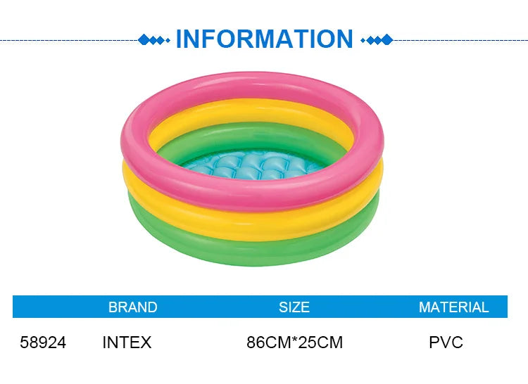 Baby Pool Inflatable Round Colorful Kid Swimming Pool