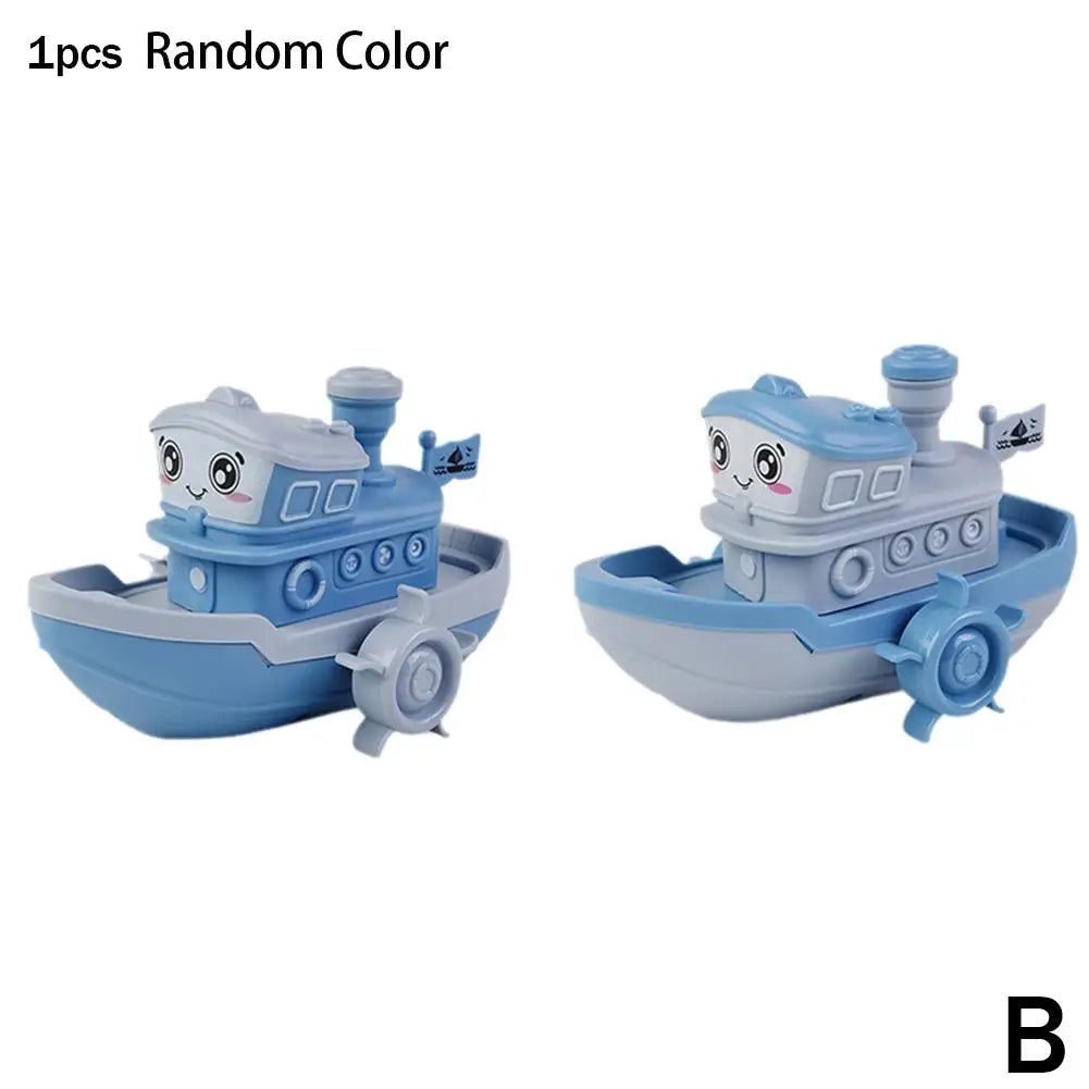  Bath Toy Swimming Water Toys Cartoon Soft Rubber Car Boat Float Squeeze Sound Water Spray Kids Water Play Toys Gifts