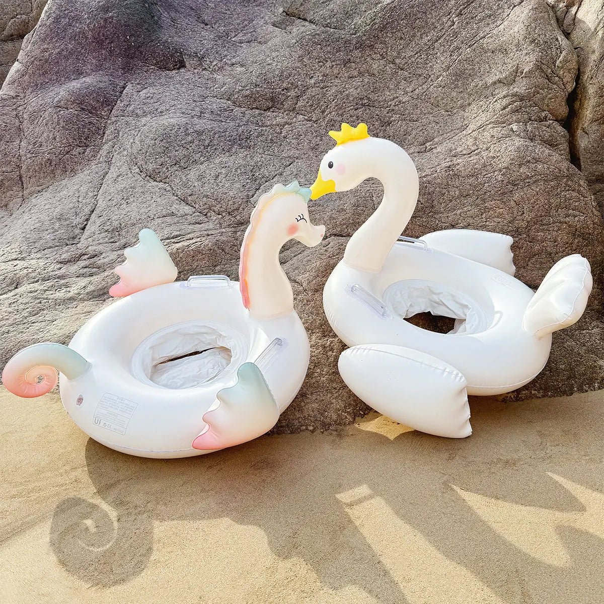 Pool Floats, Swan Baby Pool Float f, Inflatable Baby Toddler Swim Ring Floaties for Pool, Beach and Summer Water Fun