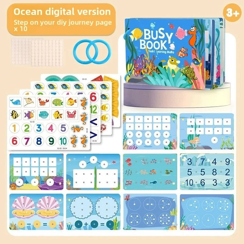 Montessori Baby Busy Book My First Quiet Book Toys for Children Paste Matching Puzzle Game Early Learning Education Toys