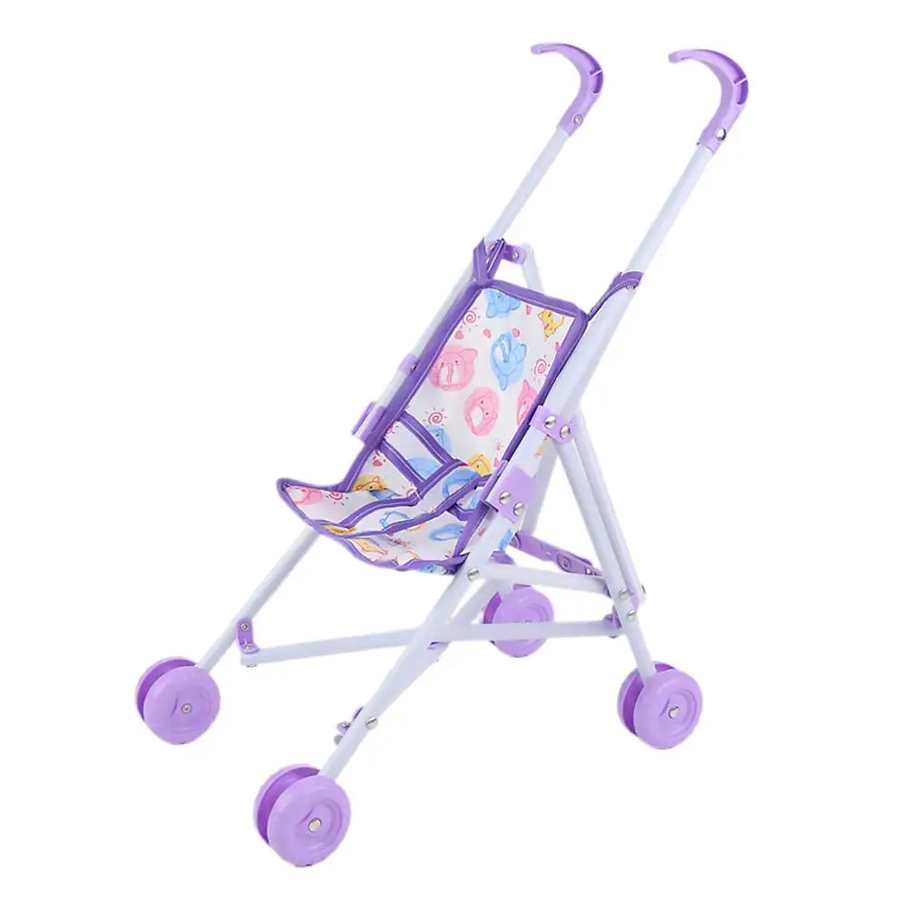 Trendy Interactive Dolls Pram Play Toys Plastic Doll Handcart Stable Baby Stroller for Boys Girls Babies Baby Doll Stroller Toy
