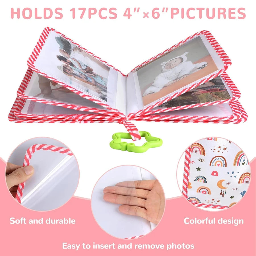 Baby Photo Album First Year Baby Photo Book Growth Babies Albums Shower Guest Diy Giraffe Photography Album with Family Record