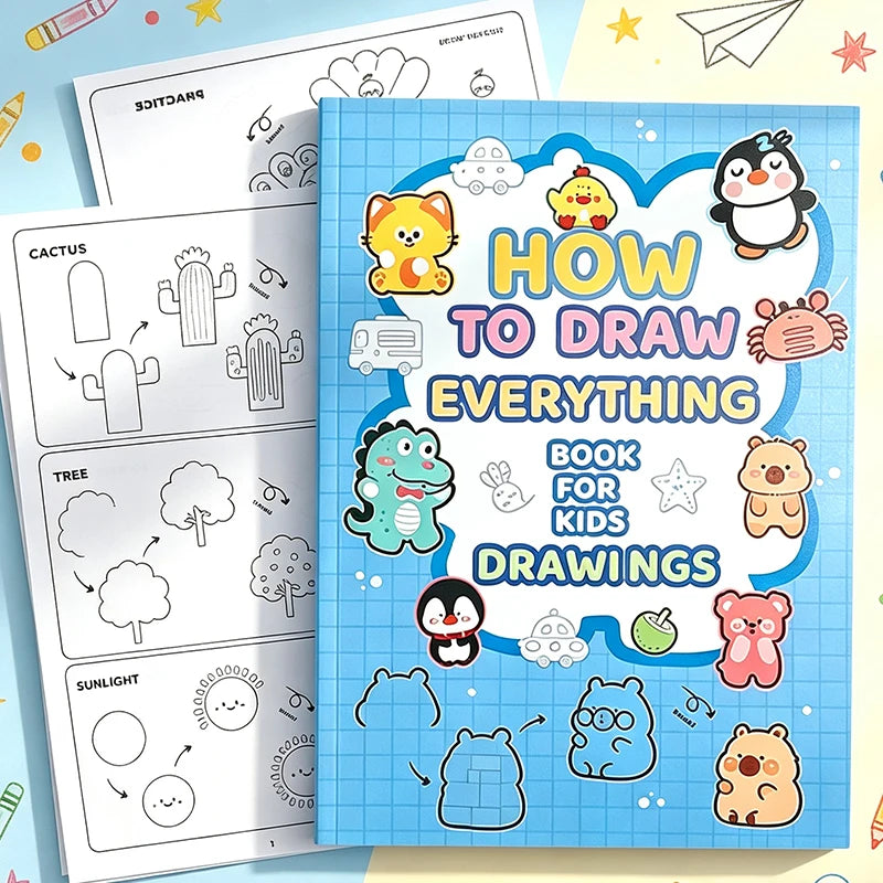 800+ Step-By-Step Creative Drawing Book—A Guide for Art Enthusiasts to Draw Everything, Includes Drawing Supplies, Coloring Activities, Durable Paper, Suitable for Birthday, Easter, and Christmas Gifts