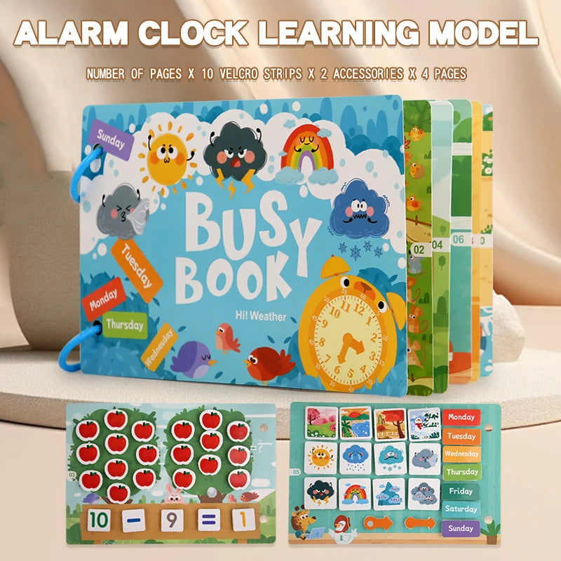 Montessori Baby Busy Book My First Quiet Book Paste Early Learning Education Toy Children Toy Matching Game for Babies