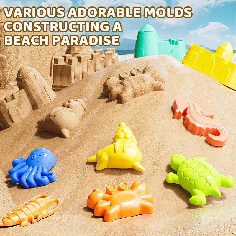 Children's Sand Playing Tools Beach Toys Set Outdoor Indoor Seaside Sandbox Shovels Sand-Digging Tools Carts Buckets Kit Boy Toy