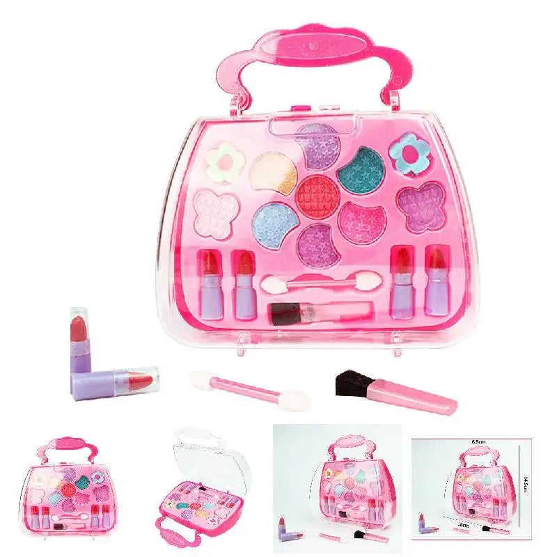 Princess Toys Girl Makeup Tools Set Suitcase Cosmetic Pretend Play Kit Kids Gift 1 Set Suitcase Plastic Eco-friendly Easy To Use