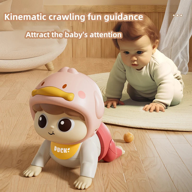 Crawling Doll Baby Toy with Music, Learning Crawling Guidance and Head Up Train Children's Vocal Toys and Baby Interactive Ing