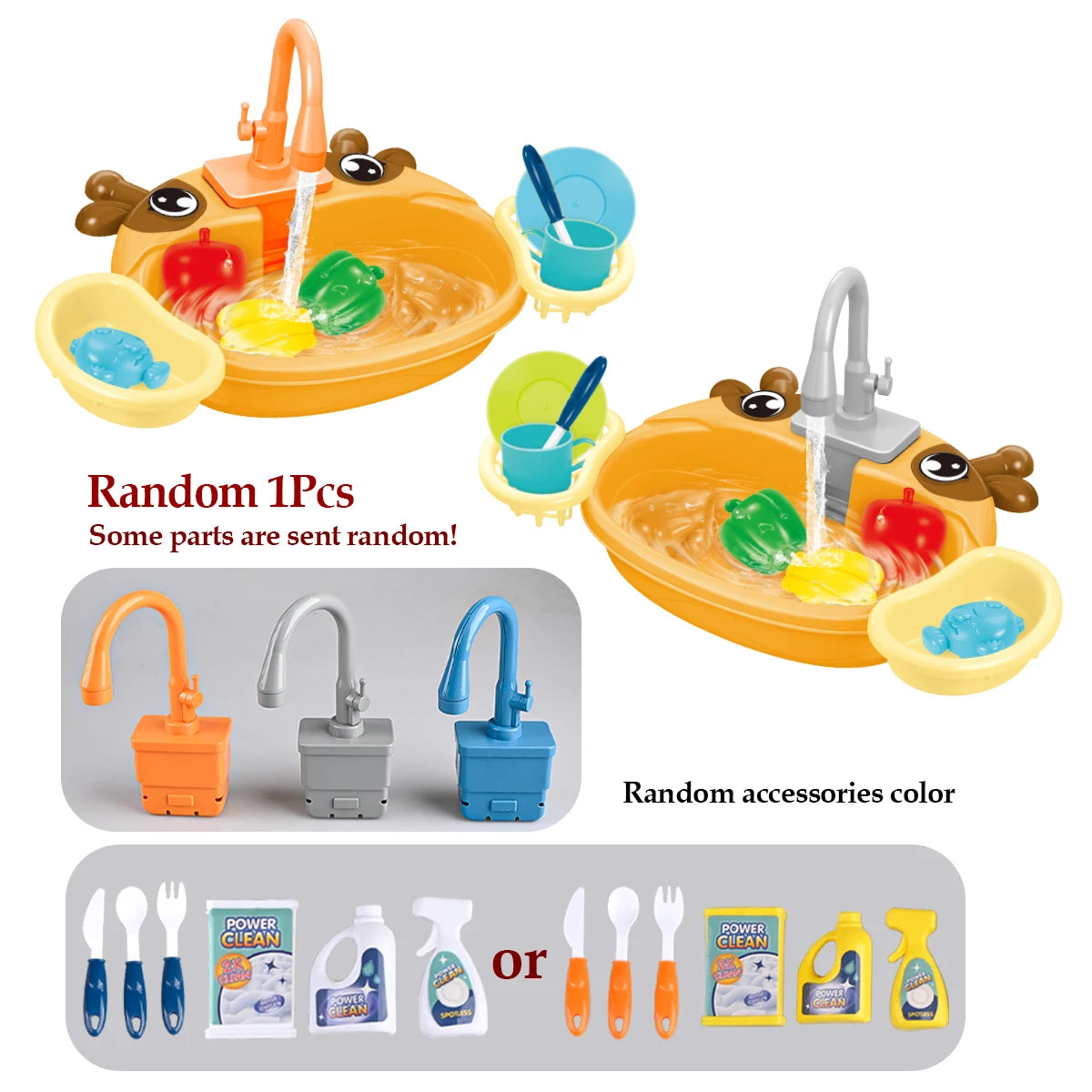 Dishwasher Kitchen Sink Toys, Toddler Kitchen Sink Toy Electric Playing Automatic Water Cycle System Toy Gifts for Kids ﻿