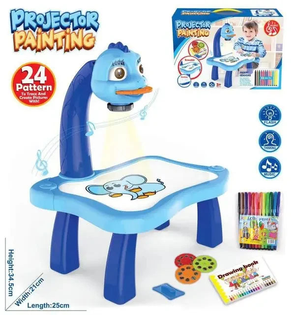 Baby Projection Drawing Board Childrens Early Education Art Drawing Toys Cultivate Kids Interest Study Puzzle Painting Toys Gift