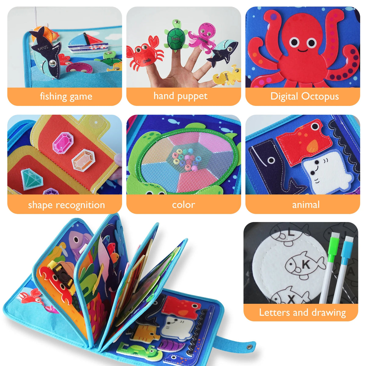Busy Book Is Suitable for Travel Toys for Children Aged 1-3, Montessori Busy Board, and Birthday Gifts for Boys and Girls