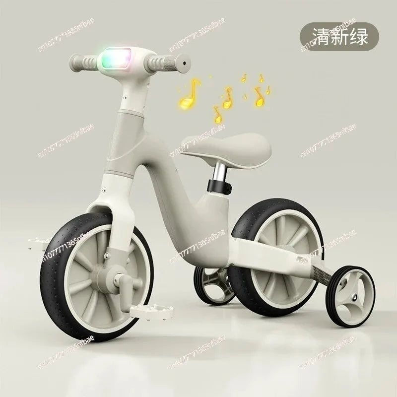 Kids Multifunctional Tricycle, Balance Car with Music Light, Baby Walker Sliding Bike, Children Foot Pedal Learning Bike